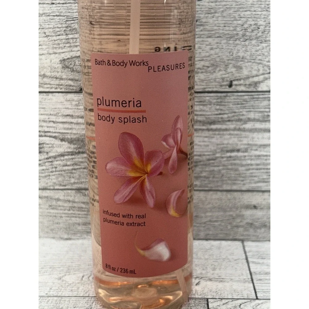 Bath & Body Works Pleasures Plumeria Body‎ Splash 8 oz Retired Discontinued
